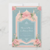 Huwelijkskaart ontwerp, eenvoudig en elegant, paar bedankkaart (Achterkant)