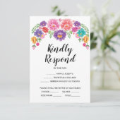 Huwelijkskaart RSVP Fiesta Kaart (Staand voorkant)