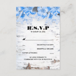 Huwelijkskaart RSVP Kaarten met Berkenbast in Land