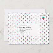 Huwelijkskaart RSVP kleurrijke stip Kaartje (Achterkant)