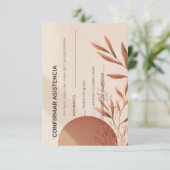 Huwelijkskaart RSVP Terracotta Boog Kaart (Staand voorkant)