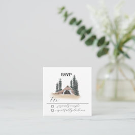 Huwelijkskaart RSVP voor een schuur Informatiekaartje