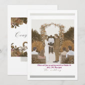 Huwelijkskaart Save The Date (Voorkant / Achterkant)