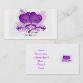 Huwelijkskaart sjabloon voor pasgetrouwden visitekaartje (Voorkant / Achterkant)