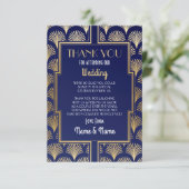 Huwelijkskaart Trouwkaart Art Deco Feest Bedankkaart (Staand voorkant)