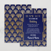 Huwelijkskaart Trouwkaart Art Deco Feest Bedankkaart (Voorkant / Achterkant)