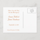 Huwelijkskaart-- Trouwtaart Aankondigingskaart (Achterkant)