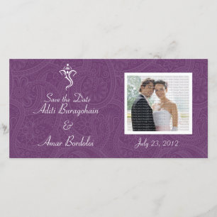 Huwelijkskaart Vighneshvara Save the Date Foto Kaa