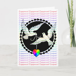 Huwelijkskaart voor homoseksuelen: Regenboog Hart Kaart