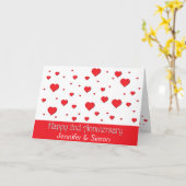 Huwelijkskaart - Zwevende Harten - 2e Trouwdag Kaart (Gele Bloem)