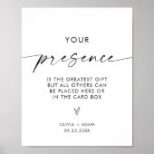 Huwelijkskaarten en cadeaus teken, modern minimali poster (Voorkant)