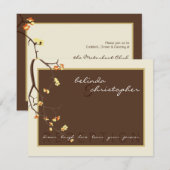 Huwelijkskaarten :: kersenbloesem 3L Kaart (Voorkant / Achterkant)