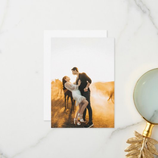 Huwelijkskaarten met eigen foto bedankkaart (Voorkant / Achterkant in situ)