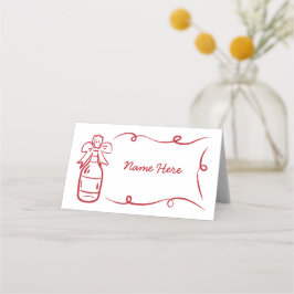 Huwelijkskaarten Namen Whimsical Hand getekend Plaatskaartje