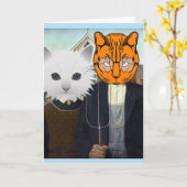 Huwelijkskaarten voor katten kaart (Gele Bloem)