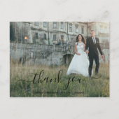 Huwelijkskaartje dank je wel + foto van de w briefkaart (Voorkant)