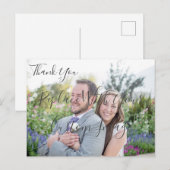 Huwelijkskaartje met bedankje briefkaart (Voorkant / Achterkant)