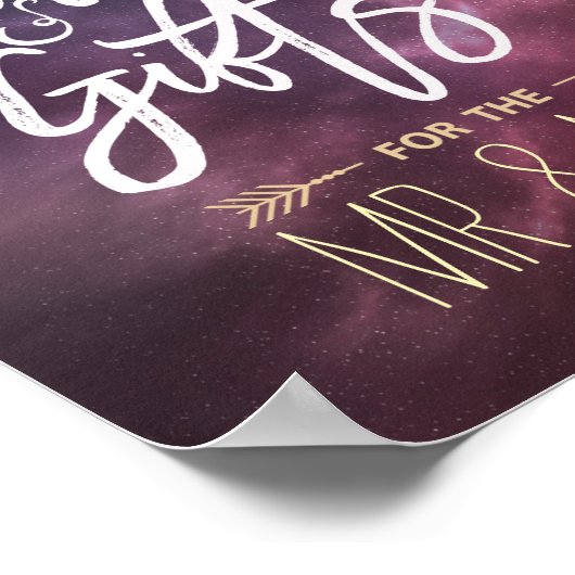 Huwelijkskaartjes Geschenken Ster Melkweg Sterrenb Poster (Hoek)