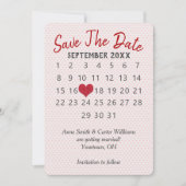 Huwelijkskalender 'Save the Date' Kaart (Voorkant)