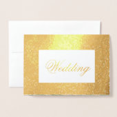 Huwelijkskalligrafie Bladerdek Bladeren Bladeren B Folie Kaarten (Voorkant met envelop)