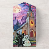 Huwelijkskatten All In One Uitnodiging (Buitenkant)