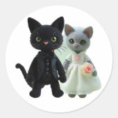 Huwelijkskatten Ronde Sticker (Voorkant)