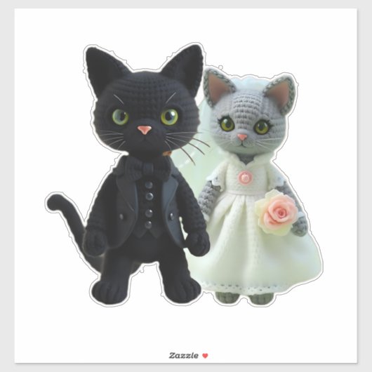 Huwelijkskatten Sticker (Vel)