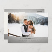 huwelijkskerstvakantie aankondiging briefkaart (Voorkant / Achterkant)