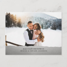 huwelijkskerstvakantie aankondiging briefkaart