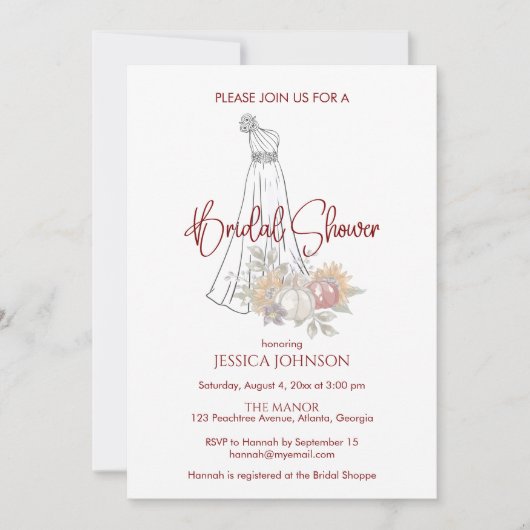 Huwelijkskleding Herfst Vrijgezellenfeest Kaart (Voorkant)