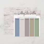 Huwelijkskleurpalet van Berk Kaart (Voorkant / Achterkant)