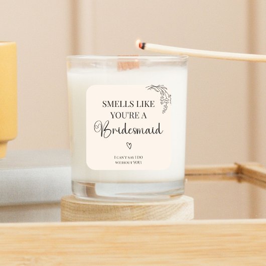 Huwelijksklok Candle Sticker Label