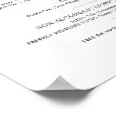 Huwelijksklokken waterverf drinken bar menu poster (Hoek)