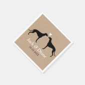 Huwelijkskoppel Greyhounds met aangepaste tekst Servetten (Hoek)