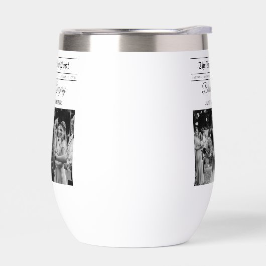 Huwelijkskrant Leuk Zwart & Wit Foto Bruiloft (Links)