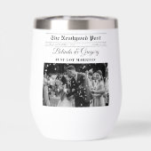 Huwelijkskrant Leuk Zwart & Wit Foto Bruiloft (Achterkant)