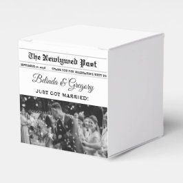 Huwelijkskrant Leuk Zwart & Wit Foto Bruiloft Bedankdoosjes