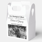 Huwelijkskrant Leuk Zwart & Wit Foto Bruiloft Bedankdoosjes (Geopend)