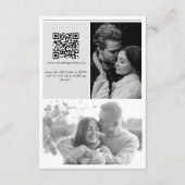 Huwelijkskrant Leuk Zwart & Wit Foto Bruiloft Informatiekaartje (Achterkant)