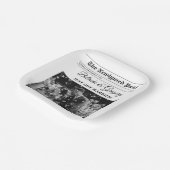 Huwelijkskrant Leuk Zwart & Wit Foto Bruiloft Papieren Bordje (Gebogen)