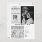 Huwelijkskrant Leuk Zwart & Wit Foto Bruiloft Save The Date (Achterkant)