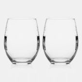 Huwelijkskrant Leuk Zwart & Wit Foto Bruiloft Wijnglas Zonder Voet (Links)