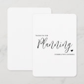 Huwelijksleverancier Bedankkaart- Planner Bedankkaart (Voorkant / Achterkant)