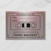 Huwelijkslied Verzoek Cassette Roze Metallic Inste Informatiekaartje (Voorkant)