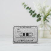 Huwelijkslied Verzoek Modern Zilver Cassette Inlay Informatiekaartje (Staand voorkant)