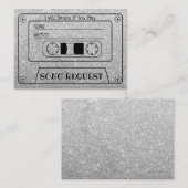 Huwelijkslied Verzoek Modern Zilver Cassette Inlay Informatiekaartje (Voorkant / Achterkant)