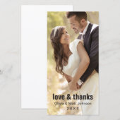 Huwelijksliefde en Bedankt - Fotokaart (Voorkant / Achterkant)