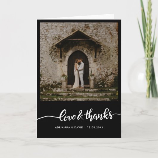 Huwelijksliefde en Bedankt wit script (Voorkant)