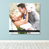 Huwelijksliefde herinnering elegante zwarte band o canvas afdruk (Insitu (Houten vloer))