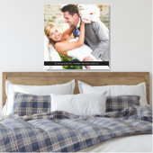 Huwelijksliefde herinnering elegante zwarte band o canvas afdruk (Insitu (Slaapkamer))